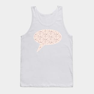 Multilingual Hello Bubble Tank Top